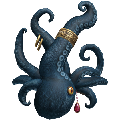 Teal Gold Octopus Face Mask