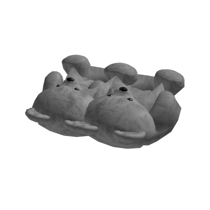 Y2K Teddy Bear Slippers [Grey] thumbnail