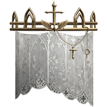 White Gold Goth Veil Crown