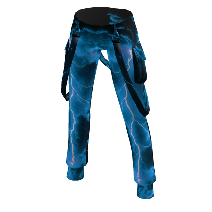 Light Blue Lightning Bolt Pants