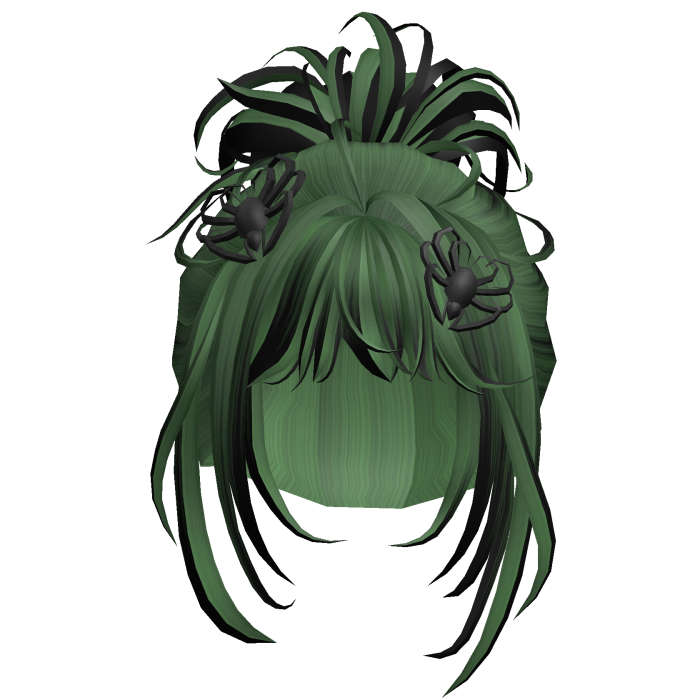 Butterfly Clip Bun Hair - Dark Green