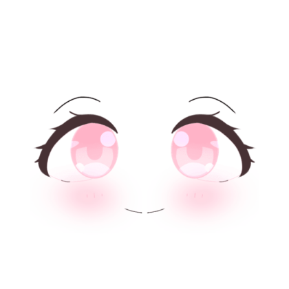 Cute angelic face! (Pink) Roblox decal