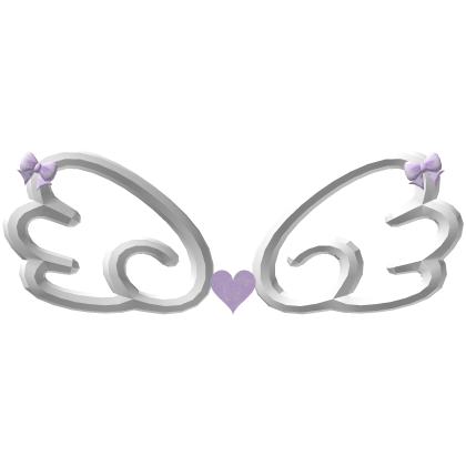 Little Angel Ribbon Wings - White Pastel Purple Roblox item