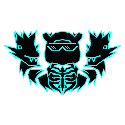 Cartoony Cyan Horn Hood Shades Skull Dragon Combo Roblox item