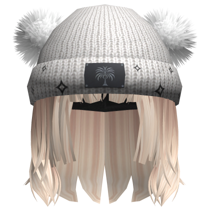 Super Fluffy Winter Beanie Cap Hair - Blonde Roblox item