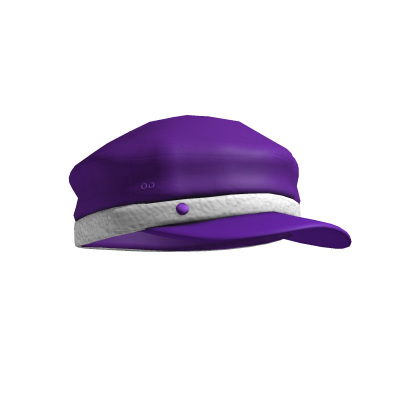 purple belted newsboy hat Roblox item