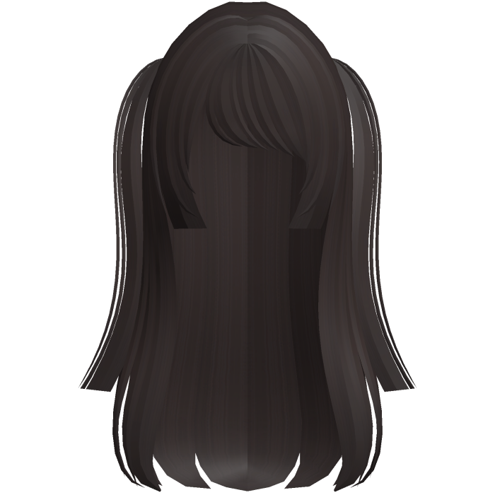 emo moe hime long hair w side ponies brown