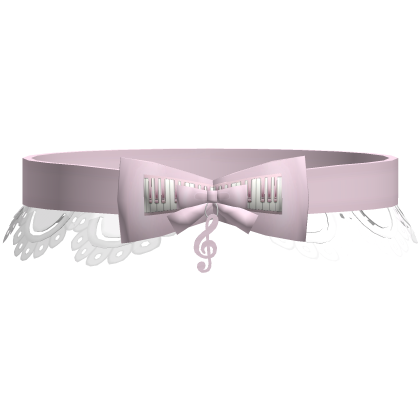 ♫ pink frilly piano choker 3.0 🎹