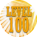 Level 100! 🧡 Roblox badge thumbnail