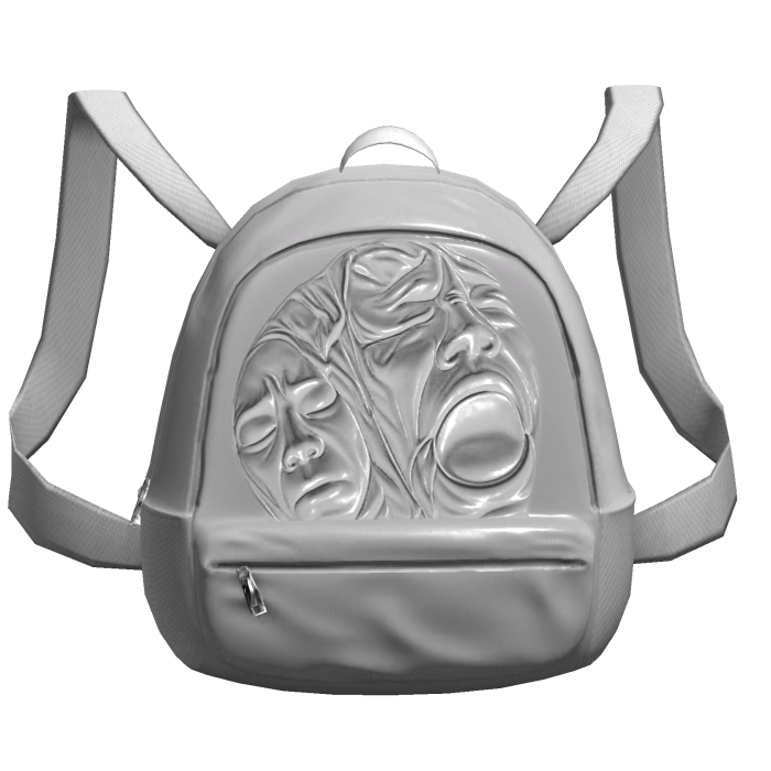 [REGULAR] White "Agony" Face Backpack 1.0