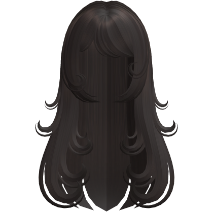 Adorable Dark Brown Swirly Long Messy Hair Roblox item