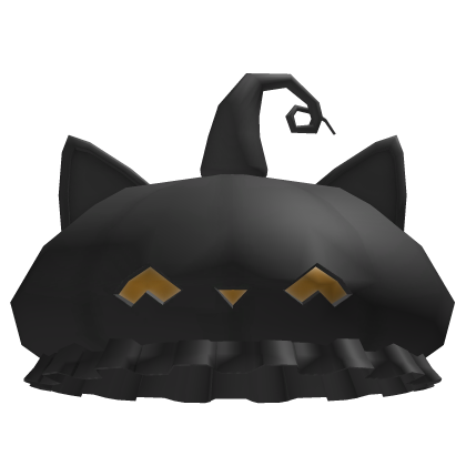 Black Halloween Pumpkin Cat Hat