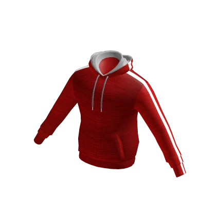 Casual Hoodie red with White Stripe Roblox Item Rolimon s