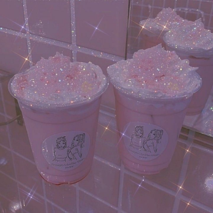 Y2k sparkle aesthetic pink milkshake frappe Roblox decal