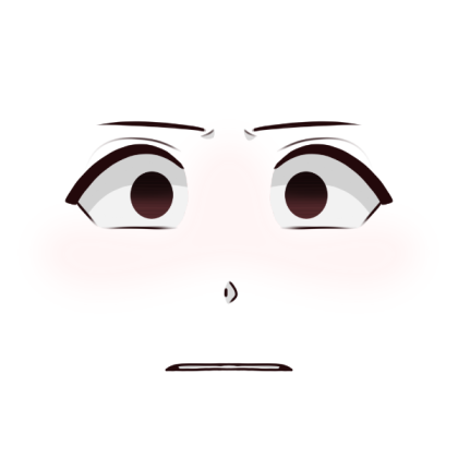 Embarrassed/shocked face Roblox decal