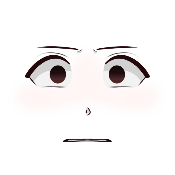 Embarrassed/shocked face Roblox decal