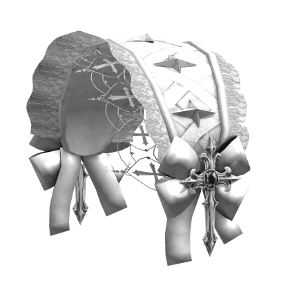 ruffle lace gothic headdress white