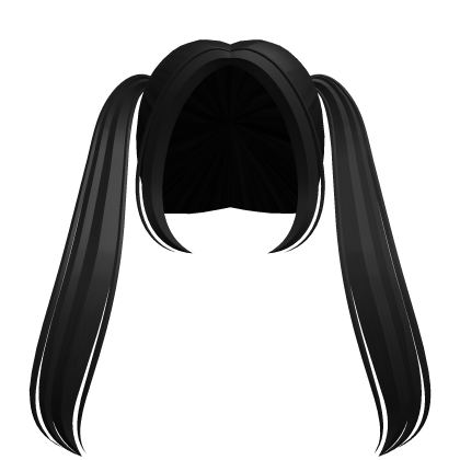 ♡ Cute Long Pigtails In Black Roblox item