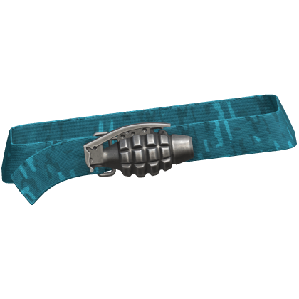 Y2k Grunge Grenade Belt Blue Camo 3.0