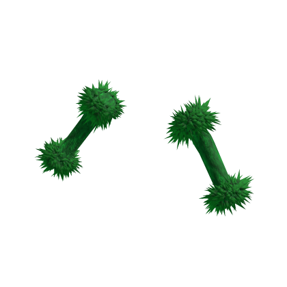 Green double Fur cuffs hand warmer cover gloves