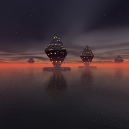 Night Pyramids Sky