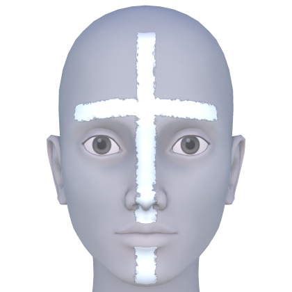 🎭 White Cross - face makeup
