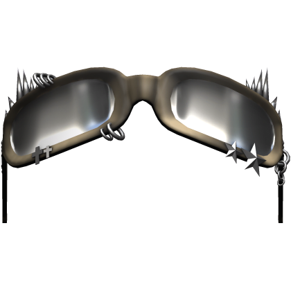 (raised) brown spiky emo y2k glasses
