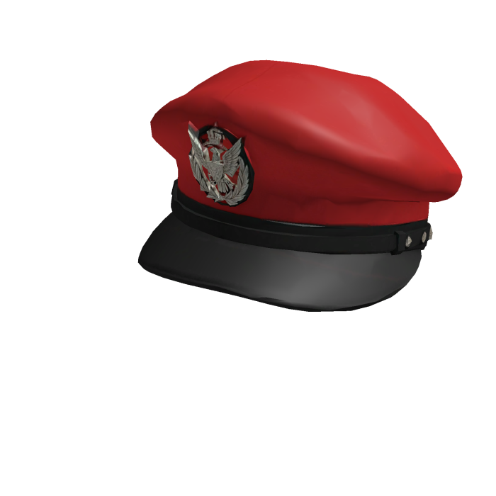 red officer cap