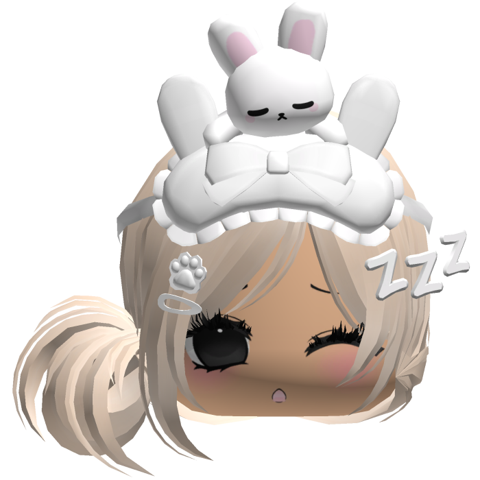 Kawaii Moe Sleepy Cute Bunny Anime Hair Beige