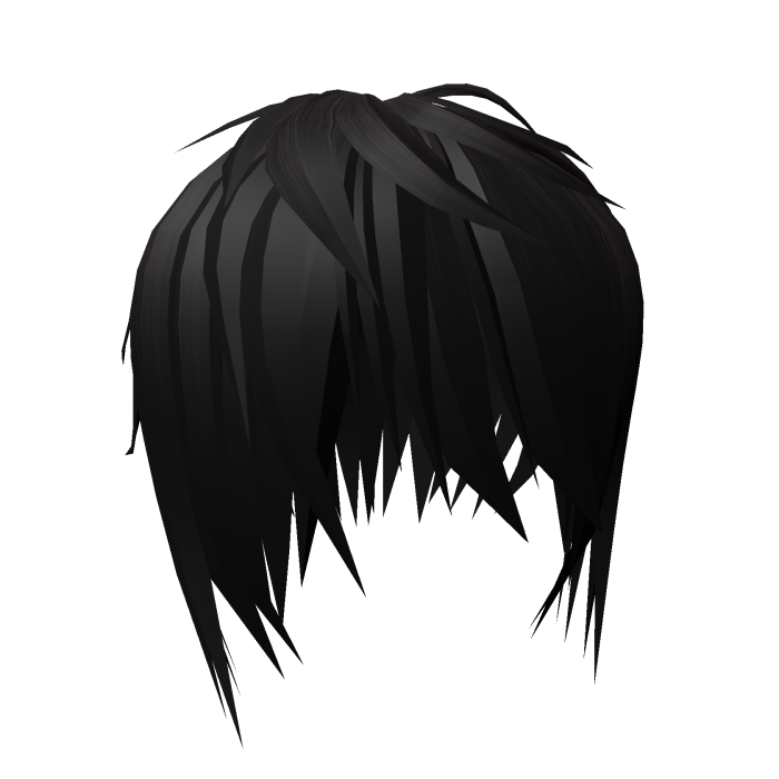 Black Short Messy Emo Boy hair