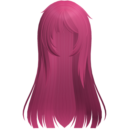 🤍 adorable tsundere long hair in hot pink
