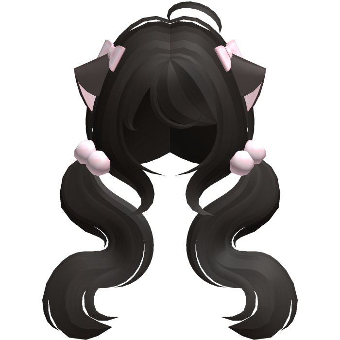♡ cat girl hime moe vkei pigtails in dark brown