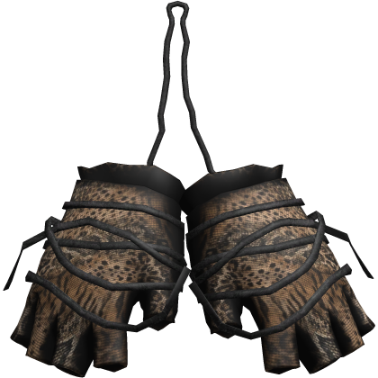 Brown Leopard Vintage Laced Emo Gloves thumbnail
