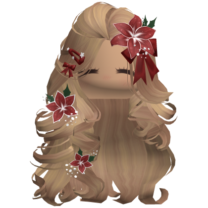 ♡ Christmas Blowout w/ Flowers (Honey Blonde)