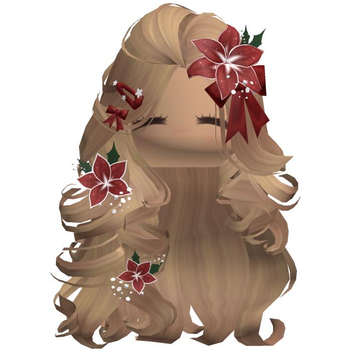 ♡ Christmas Blowout w/ Flowers (Honey Blonde)