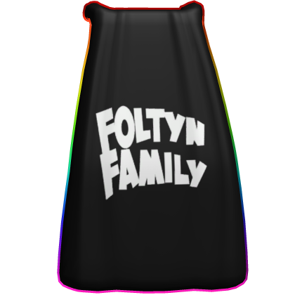 Cartoony Foltyn Family Cape Rainbow BLACK Roblox item