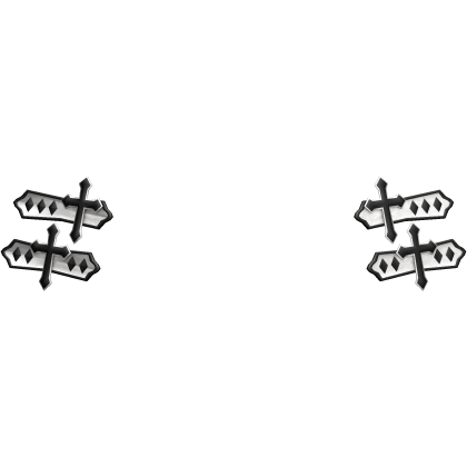 White Cross Studded Vkei Hairclip Roblox item