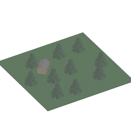 [✨💫] Small Forest House Wild Camp Nature Wood