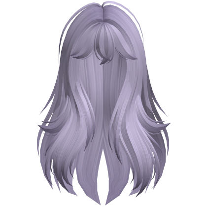 Fox Cute Long Messy Anime Loose Hair in Ash Purple Roblox item