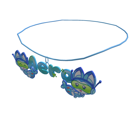Blue Frutiger Aero Necklace