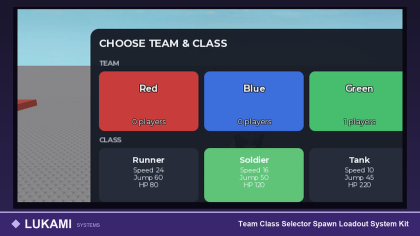 Team Class Selector Spawn Loadout System Kit preview 2