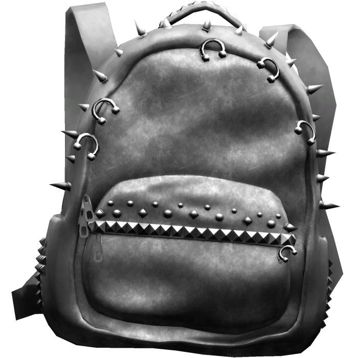 3.0 Grunge Emo Studded BackBag White
