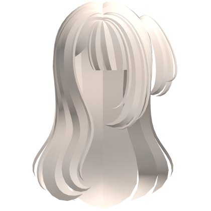 ♡ light cute wavy long hair w side pigtail & bangs