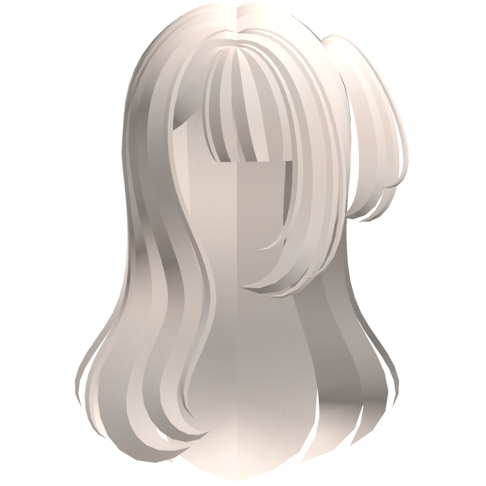 ♡ light cute wavy long hair w side pigtail & bangs