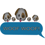 Woof Woof Text Bubble