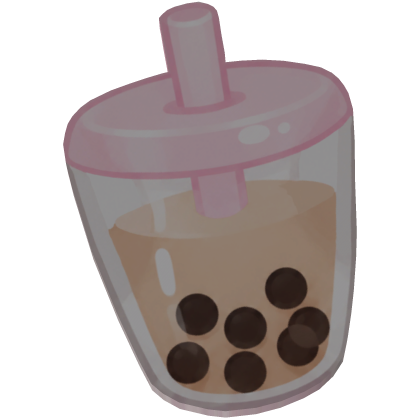 ♡ ┊boba sipping panda milk tea drink (pink) .ᐟ
