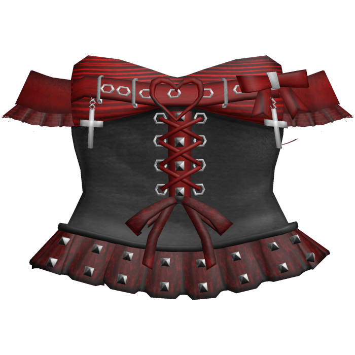 goth vamp emo studded red black corset bow dress