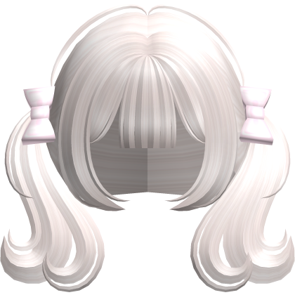 ♡ adorable cute short bow pigtails platinum blonde thumbnail