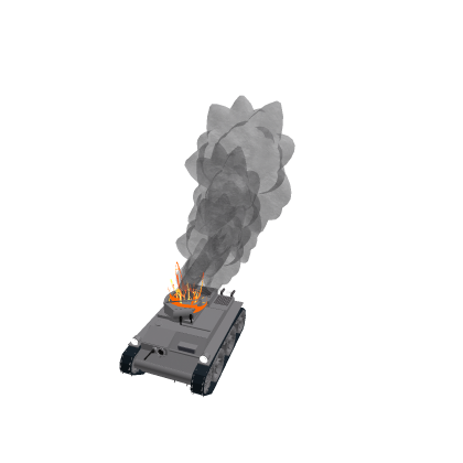 Destroyed tank