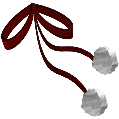christmas bow red white fluffy pompom 